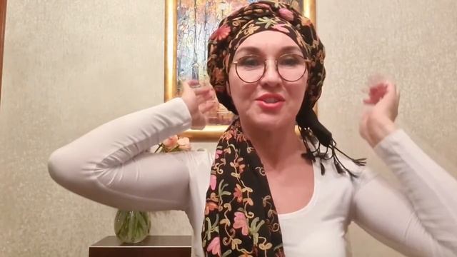 Как эффектно завязать чалму/тюрбан. Стильные осенние образы. Палантин. Шарф. смотреть онлайн