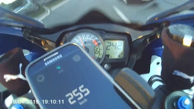 SUZUKI GSXR1000 K7 318km/h GPS смотреть онлайн