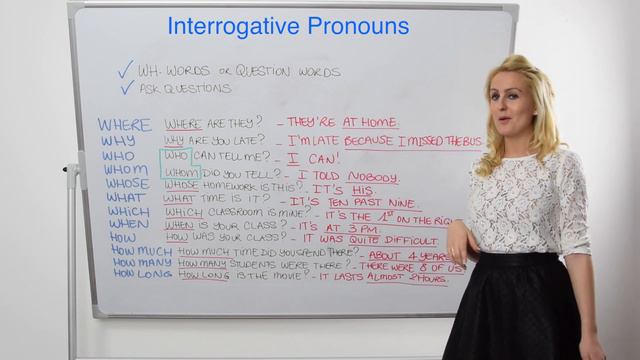 Interrogative Pronouns English - (Question Words): Where? When?... смотреть онлайн