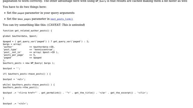 Wordpress: Paginate get related post by author function (3 Solutions!!) смотреть онлайн