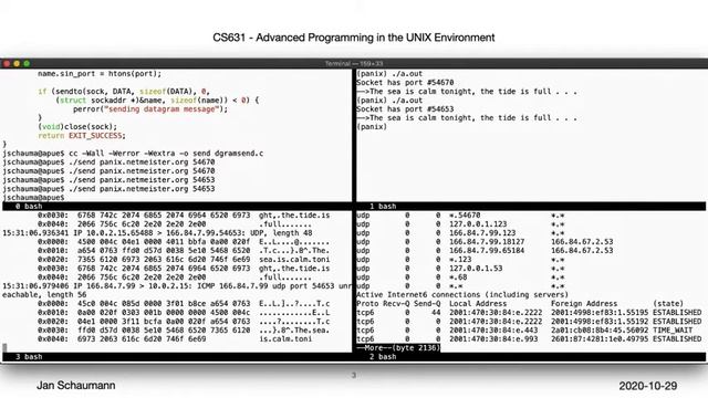 Advanced Programming in the UNIX Environment: Week 09, Segment 3 - DGRAM Sockets in the INET Domain смотреть онлайн