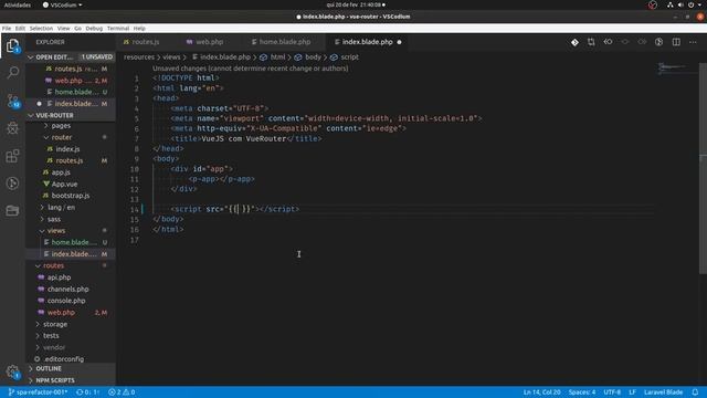 Estruturando uma aplicação VueJS no Laravel @ Bônus #2: Vue-router history mode смотреть онлайн