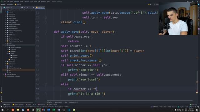 Multiplayer Tic-Tac-Toe Game in Python смотреть онлайн