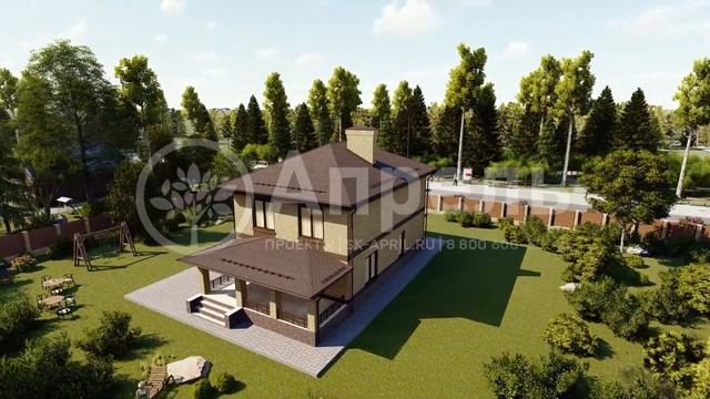 Дом из пеноблока 2 этажа с гаражом 149 м2 смотреть онлайн