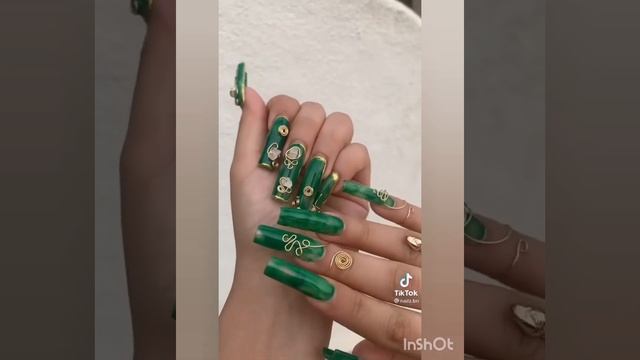 Необычный маникюр - зелёные ногти - ногти тик ток - nail art autumn - shorts смотреть онлайн