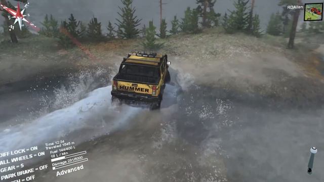 Spintires - Coast Map E1 - A Hummer and a Ford Bronco смотреть онлайн