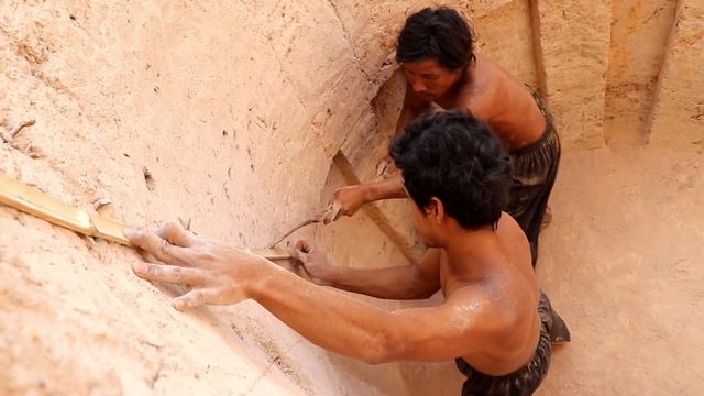 Build Water Slide Swimming Pool To Waterfall Swimming pool In Secret Underground King Simple смотреть онлайн
