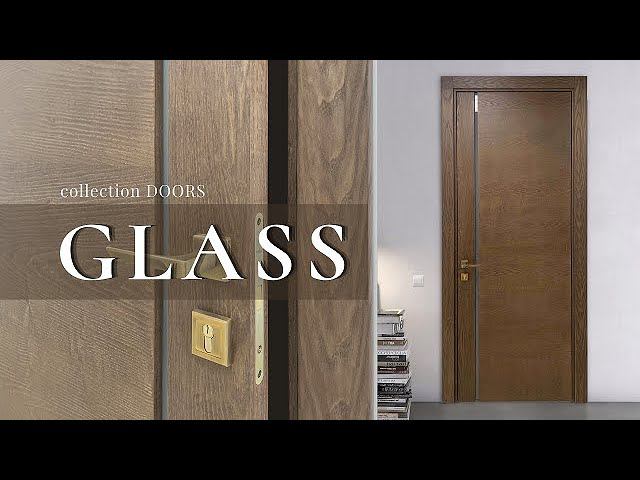 Дверь в натуральном шпоне стекло триплекс, из коллекции GLASS (Victoria Porte)