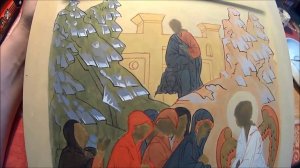 Пишем Икону Жен Мироносиц.Этап 2. Второй пробел на иконе Жены Мироносицы у Гроба Господня.
