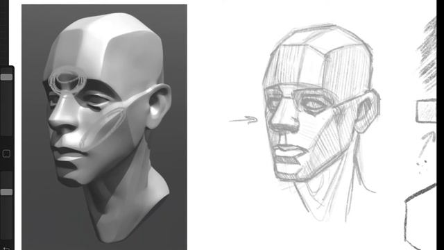 Последовательность набора тона. Обрубовка. Карандаш и планшет. смотреть онлайн