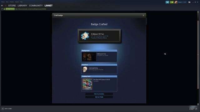 Crafting Puzzle At Mystery Manor Badge Level 1 A Manor Of Fun Steam Badge смотреть онлайн