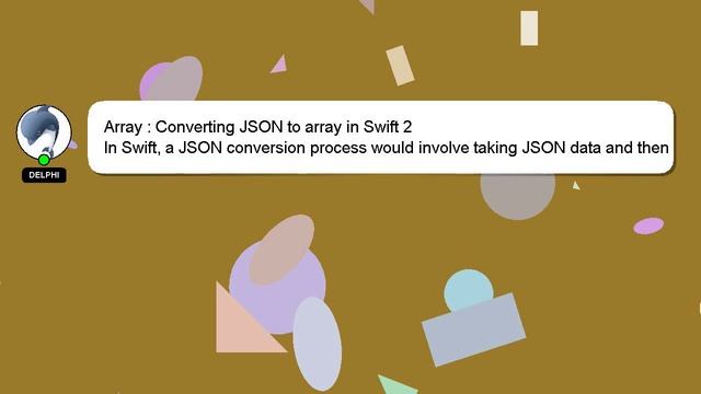 Array : Converting JSON to array in Swift 2 смотреть онлайн