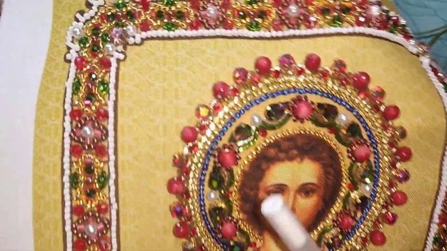 Вышивка бисером. Готовая работа и обзор материалов для вышивки иконы смотреть онлайн