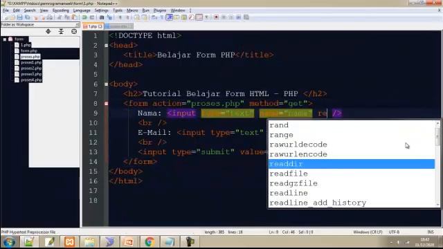 Tutorial Pemrograman Web 11 - Penanganan Form (PHP Form Handling) смотреть онлайн