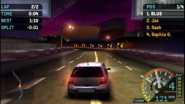 NFS Underground Rivals - Novice Circuit Race 1 Bronze Difficulty(PPSSP HD) смотреть онлайн