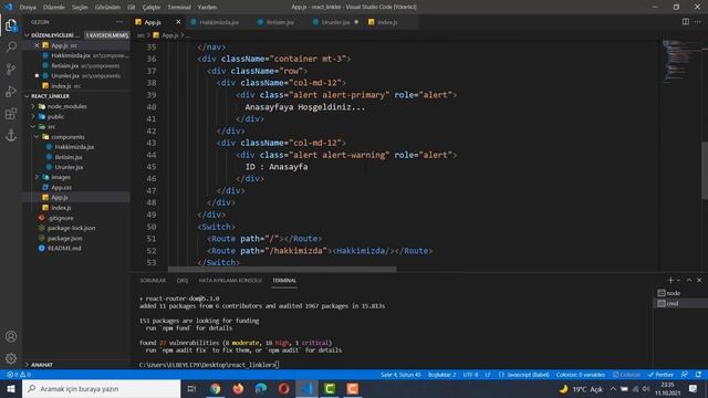 React Yönlendirme Uygulaması Part 2- React İle Basit Routing İşlemleri ve useParams Kullanımı! смотреть онлайн