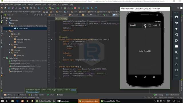 Android Studio - How to make Share Action Provider смотреть онлайн
