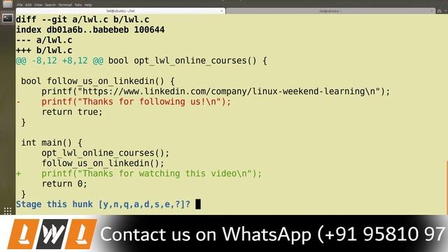 009 - How to stage parts of a changed file, instead of the entire file? | GIT Tips & Tricks смотреть онлайн