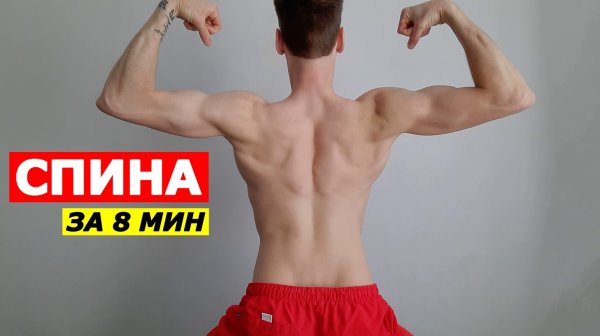 Как Накачать Мышцы СПИНЫ? Тренировка на СПИНУ Дома За 8 мин [без оборудования | с собственным весом]
