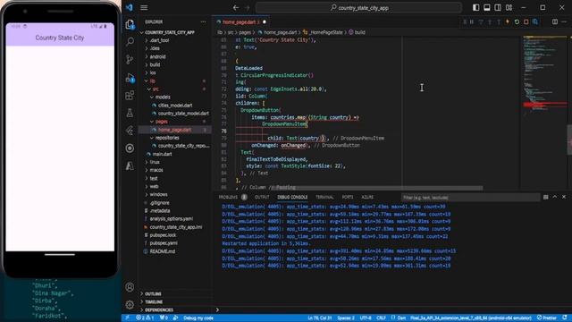 Country State City Dropdown with API Calls in Flutter смотреть онлайн