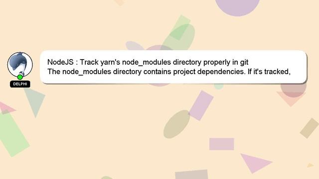 NodeJS : Track yarn's node_modules directory properly in git смотреть онлайн