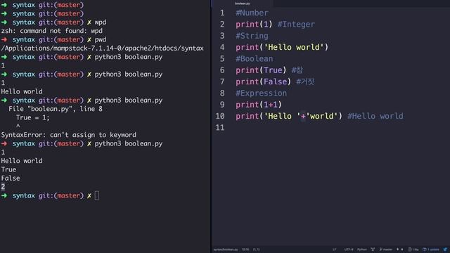 WEB2-Python-10.문법-Boolean смотреть онлайн