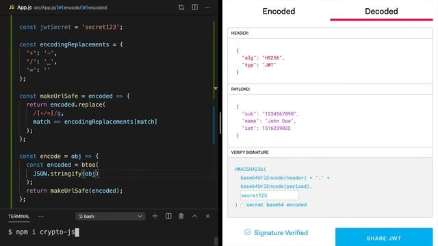 ReactSecurity - The Anatomy of a JSON Web Token смотреть онлайн