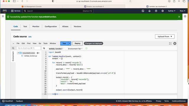 Read data from kinesis data stream through firehose and transform using lambda and write to s3 смотреть онлайн