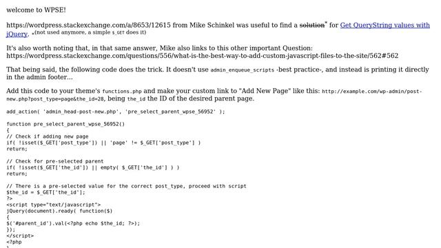 Wordpress: Add new page with preselected parent смотреть онлайн