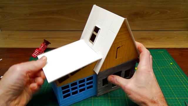 Как сделать домик из мультфильма ПРОСТОКВАШИНО. ДОМИК ИЗ КАРТОНА своими руками. DIY. смотреть онлайн