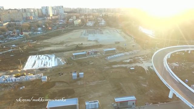 Строительство метро Коммунарка, рядом с ЖК Москвичка Гранель смотреть онлайн