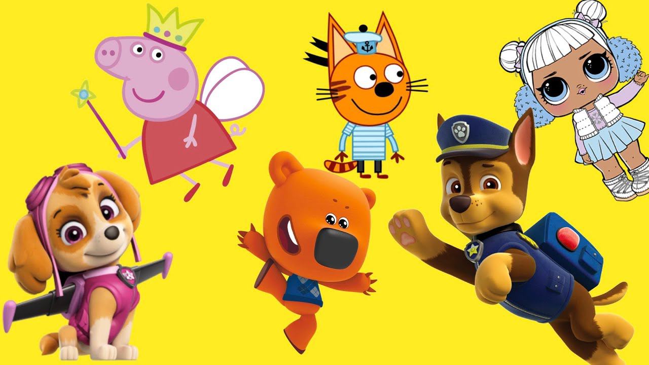 Пластилин с Щенячим Патрулем, игрушки из Свинка Пеппа и ЛОЛ, сюрпризы Ми-ми-Мишки