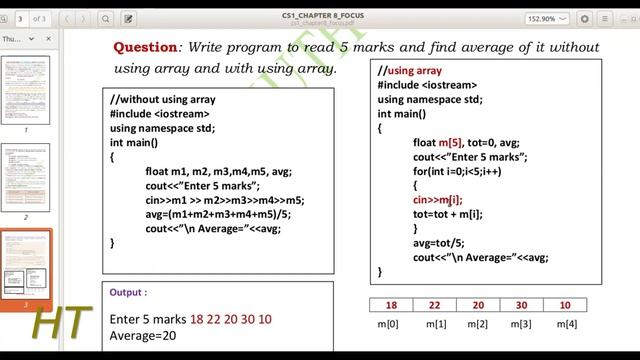 EXPLANATION OF ARRAY IN C++ WITH EXAMPLE IN GEANY. VERY USEFUL FOR BEGINNERS IN C++, PLUS2 STUDENTS смотреть онлайн