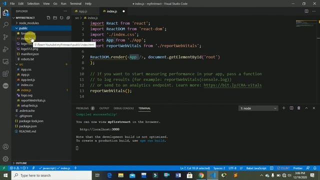 Understanding Structure of folders in a react App in VS Code | React Tutorial 2021 in Urdu/Hindi смотреть онлайн