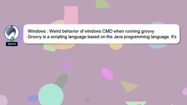 Windows : Weird behavior of windows CMD when running groovy смотреть онлайн