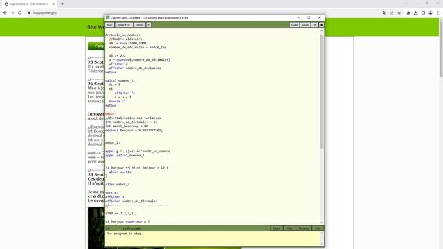Programming in French with CuprumLang. Nouvelle version à venir. смотреть онлайн
