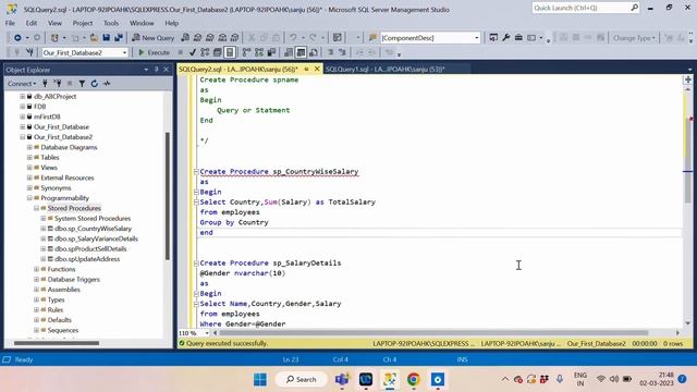 SQL Stored Procedure смотреть онлайн