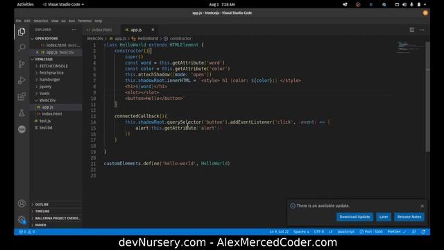 AM Coder - Web Components Masterclass (HTMLElement, ShadowDOM, Slots, recreating Props and State) смотреть онлайн