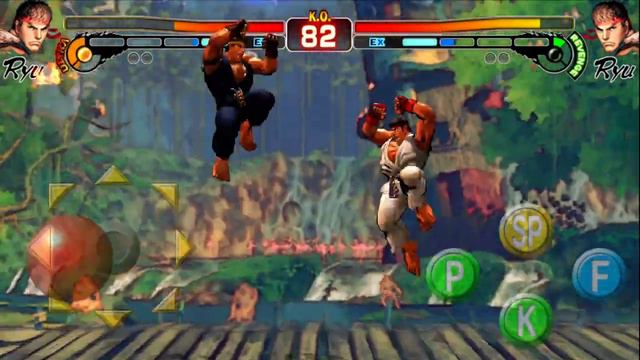 Street Fighter IV CE Gameplay Ryu Black vs Ryu White iOS смотреть онлайн