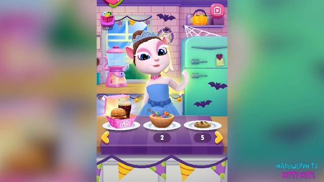 ?ХЭЛЛОУИН? Моя ГОВОРЯЩАЯ кошка АНДЖЕЛА обновление Angela 2 смотреть онлайн