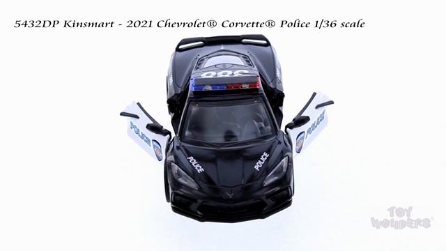 5432DP Kinsmart - 2021 Chevrolet® Corvette® Police 1/36 scale смотреть онлайн