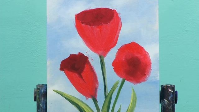 КАК НАРИСОВАТЬ ТЮЛЬПАНЫ |Рисуем Онлайн| смотреть онлайн