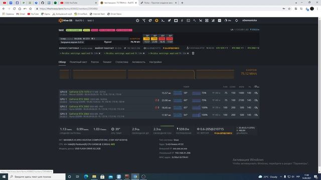 HiveOS как начать майнить с 0 без проблем ,и получить доходность в этот день, установка на флешку! смотреть онлайн