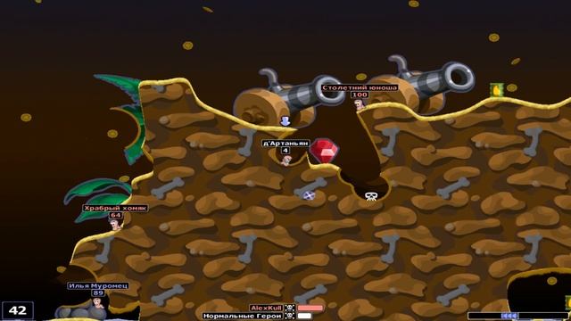 Хорошая заруба в Worms World Party!!! (13) смотреть онлайн