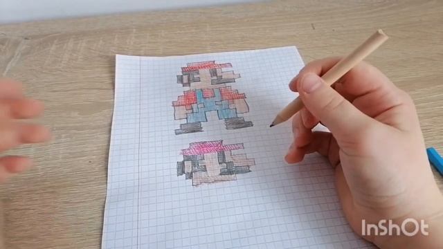 как рисовать Марио по клеточкам смотреть онлайн