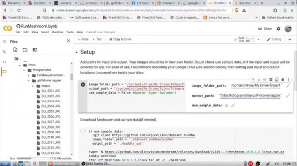 Meshroom in google Colab