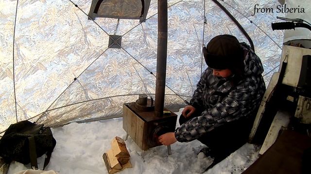 Мобильный тёплый гараж для снегохода за 5 минут. смотреть онлайн