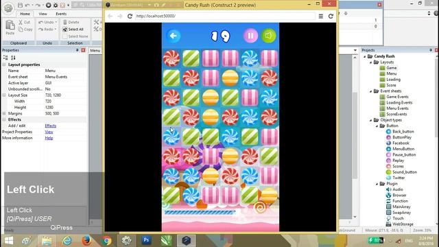 Candy Rush (Puzzle Match-3) - Construct 2 Game Template CAPX смотреть онлайн