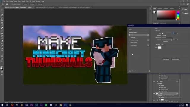 How To Make Minecraft THUMBNAILS On PHOTOSHOP (CC/2020) *TUTORIAL* смотреть онлайн