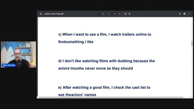 Módulo I - Aula 19 - "Talking about films/movies" - Revised смотреть онлайн